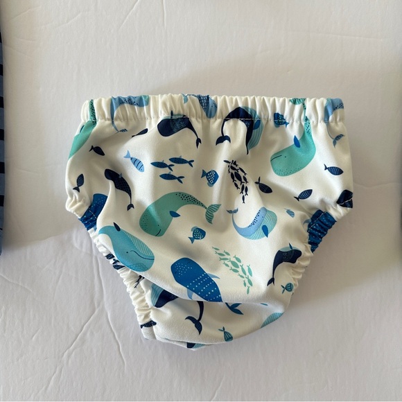 Simple Joys by Carter's 2-Pack Rashguards + Charlie Banana Swim Diaper 6-9 M - Picture 5 of 15